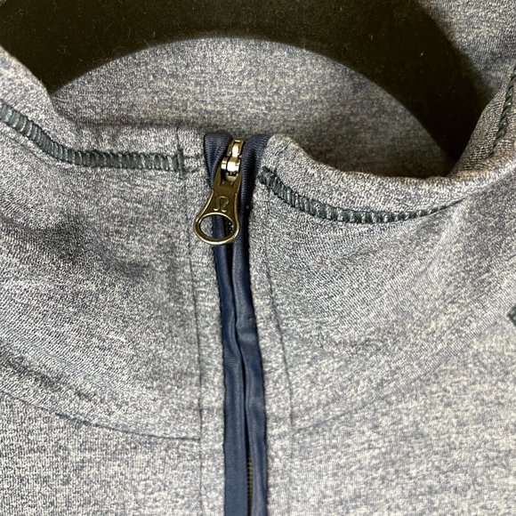 Lululemon Kriss Cross 1/2 Heathered Blue Gray Half-zip workout Sweatshirt 6 - Picture 11 of 12